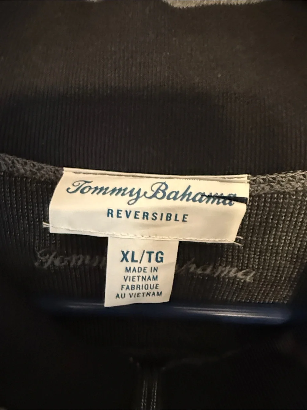 Tommy Bahama Heather Gray Full-Zip Lightweight Jacket-Reversible-XL/TG